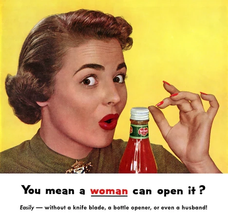 Publicité vintage pour bouteille dévissable